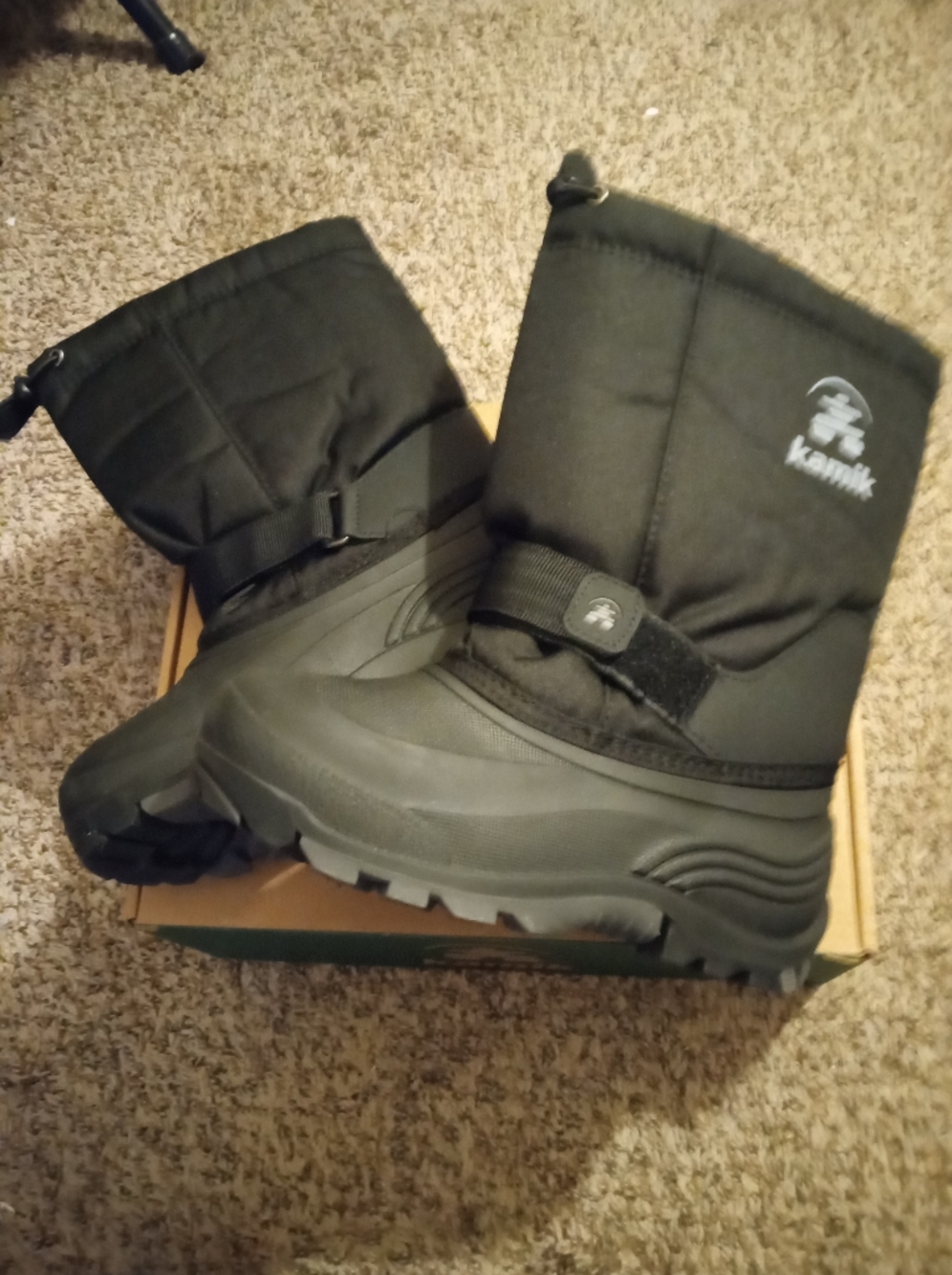 Kamik Women's/Youths Black Winter Snow Boots Size 4